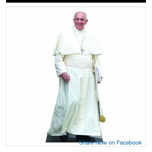 POPE FRANCIS STANDING CARDBOARD CUTOUT FREE SHIP!
